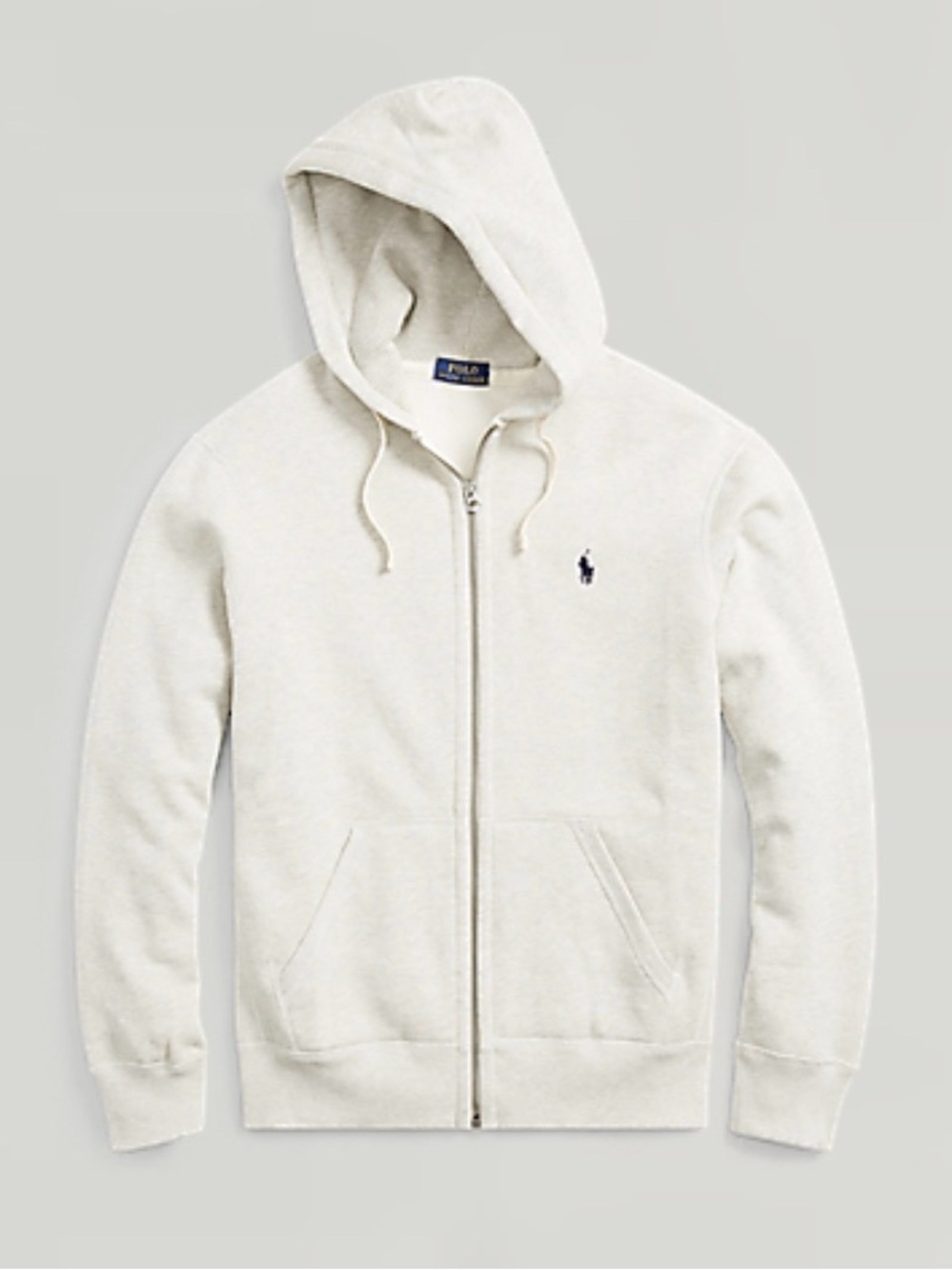 Polo by Ralph Lauren Cream Full-Zip Hoodie with Logo